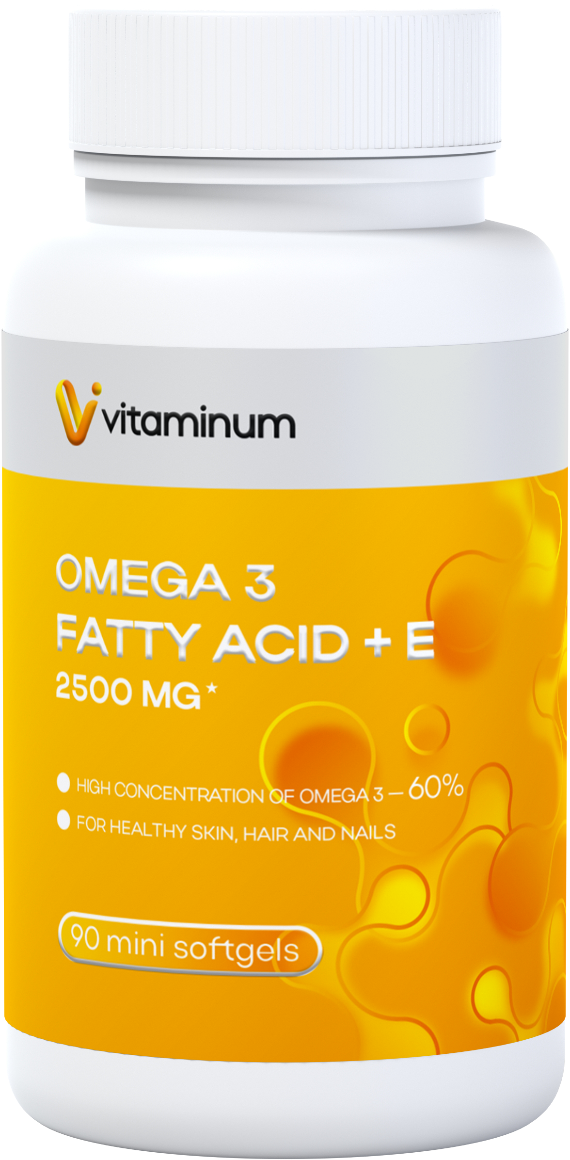  Vitaminum ОМЕГА 3 60% + витамин Е (2500 MG*) 90 капсул 700 мг   в Апатитах