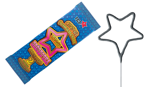  Бенгальские свечи фигурные 2 шт "Звездочка"  в Апатитах